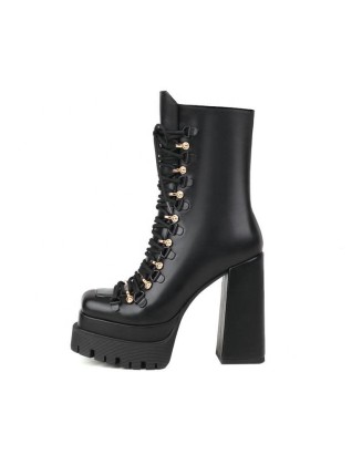 Fashion microfiber material designer lady boots for women with block heels slip on women's shoes with different colors