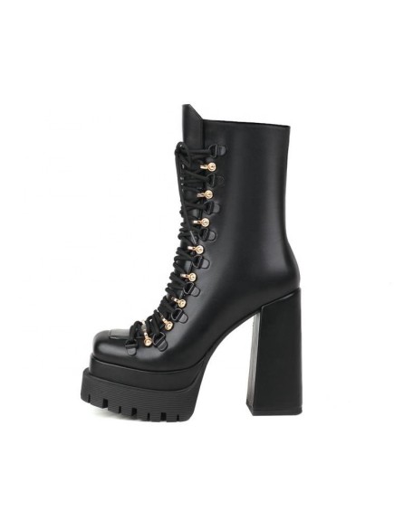 Fashion microfiber material designer lady boots for women with block heels slip on women's shoes with different colors