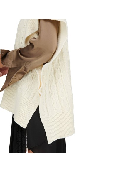 Knitwear manufacturers custom autumn winter wool cloak elegant casual women sweater turtleneck sweater for women knit sweater