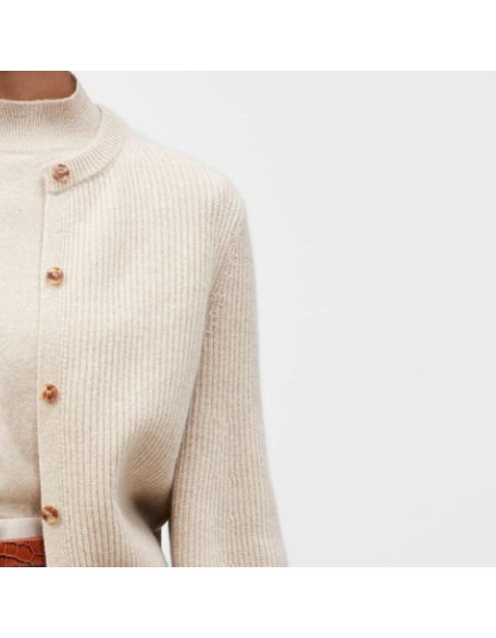 Knitwear manufacturers custom wool elegant casual cardigan women loose sweater for autumn winter knit sweater cardigan women