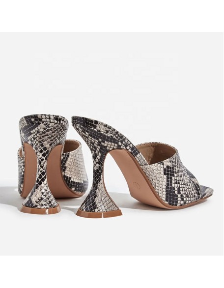 Custom animal skin ladies daily dress fashion slippers