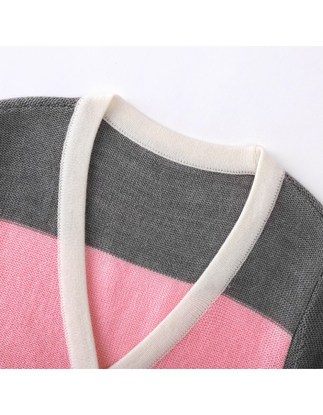 Knitwear manufacturers custom summer v neck midi wool elegant casual fancy dresses ladies women sweater knit women's dresses