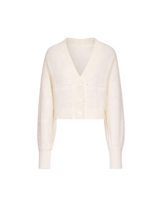 Knitwear manufacturers custom v neck long sleeve loose elegant casual women cardigans light weight knit sweater cardigan women