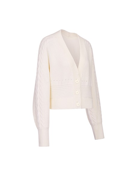Knitwear manufacturers custom spring 2023 v neck loose casual ladies knitted women's cardigan sweaters coat knit sweater women