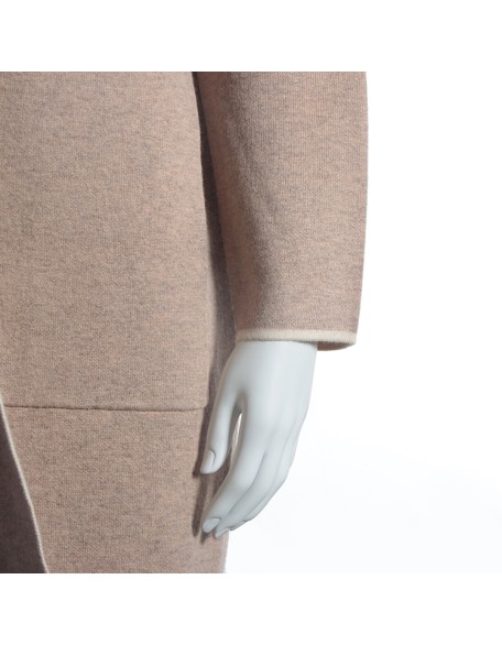 2021 factory custom fashion minimalist color block women's cardigan autumn winter lady long sweater coat