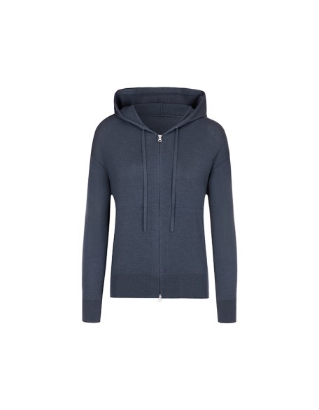 Knitwear manufacturers custom hooded zipper wool casual tops fashion knitwear woman sweaters coat cardigan knit cardigan women