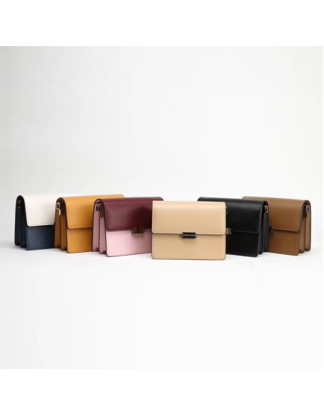 High Cost-effective Retro Classic Design Cowhide Mini Square cross body bag luxury genuine Leather Handbag