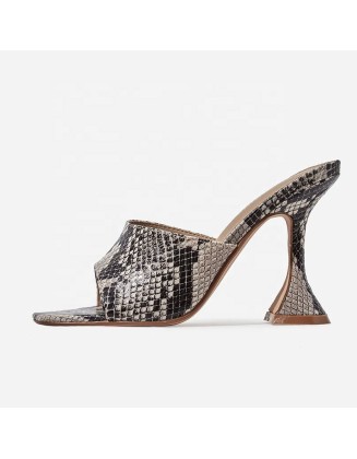 Custom animal skin ladies daily dress fashion slippers