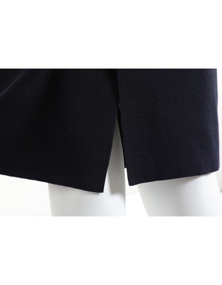 2021modern Women Black Elegant Office Bodycon Pencil Skirt Wrap Skirt for Women Computer Knit Others Pattern Adults Casual