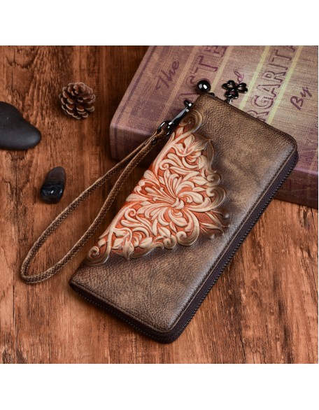 Christmas 2022 Hot Sale Gift Purses Multi-slot Card Holder Long Style Luxury Genuine Leather Wallets for Women