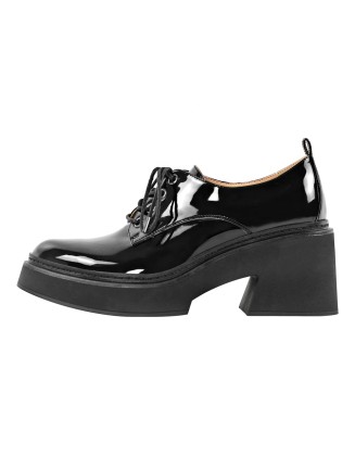 Patent PU Dress shoes oxfords women shoes round toe flat shoes factory selling directly