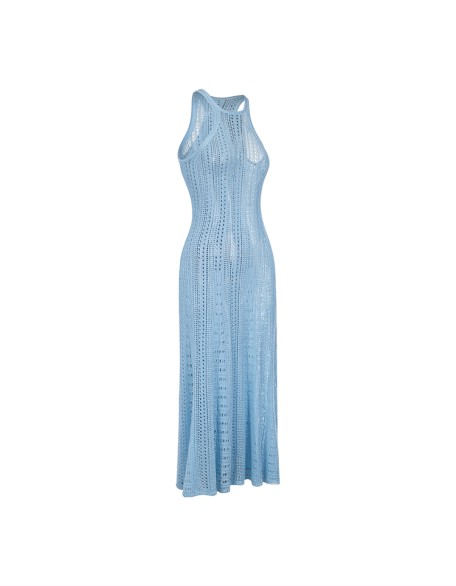 Knitwear manufacturers custom sleeveless elegant casual ladies summer dresses fashion clothing for women sweater knit dresses