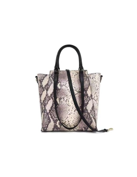 New Genuine Fancy Leather Handbags For Women Snake Pattern Real Leather Women Shoulder Bags