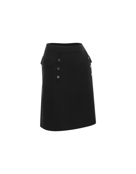 Knitwear manufacturers custom autumn black high waist slim korean fashion elegant casual package hip skirt women trendy skirts