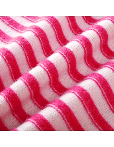 Knitwear manufacturers custom elegant casual contrast color loose knitted puffy pullover sweater women plus size women's sweater