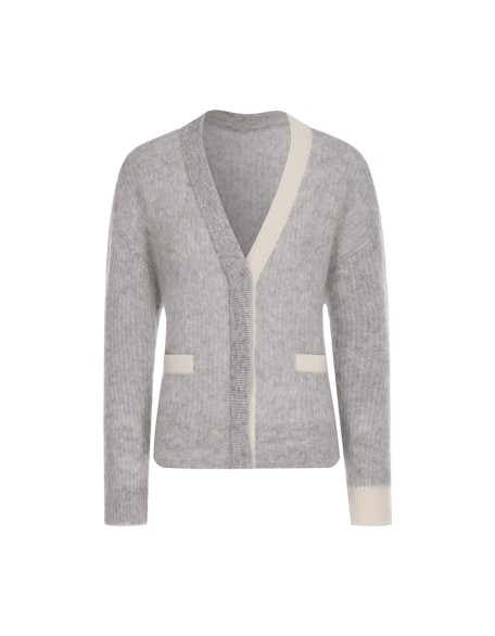 Knitwear manufacturer custom new fall v neck knit long sleeved coat knitted women sweater cardigans