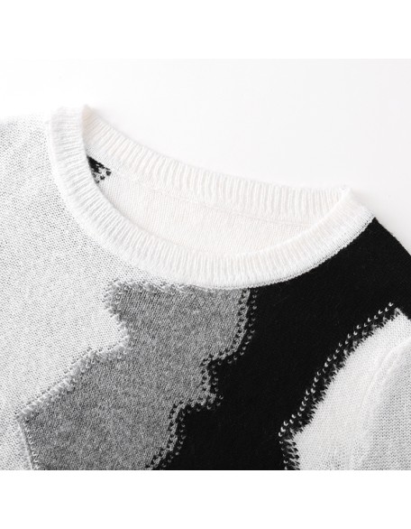 Knitwear manufacturers custom autumn winter round neck long sleeve casual sweater women stylish knit sweater