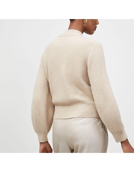 Knitwear manufacturers custom wool elegant casual cardigan women loose sweater for autumn winter knit sweater cardigan women
