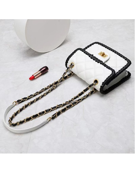 Top Seller Luxury Sheep Skin Women's Messenger Bags Gold Chain Leather Bags Fashion Ladies Handbags