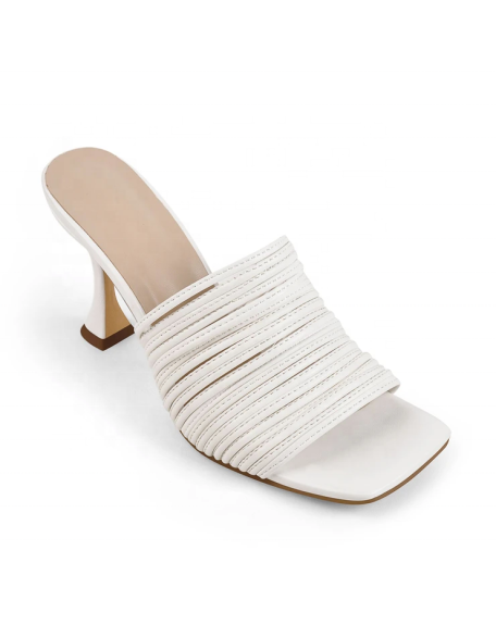 Wholesale shoes vendors walking shoes women set stock white color slide on style