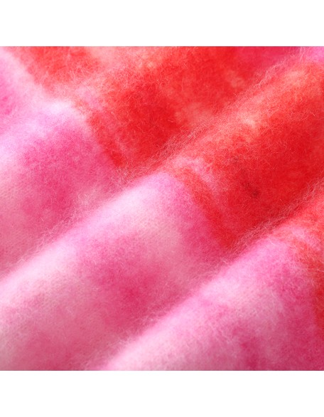 Knitwear manufacturers custom autumn winter 2023 pink round neck luxury casual cashmere fluffy sweater women knit sweater