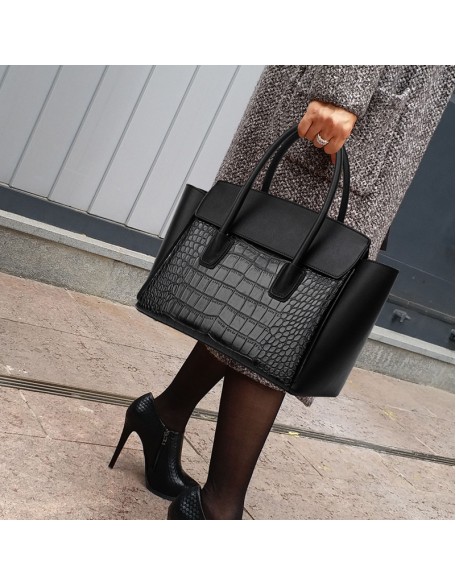 Fashion Women PU leather Handbag Messenger Bag Large Capacity Atmospheric Shoulder Handbag PU Leather Tote Handbag
