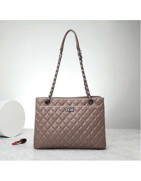 Top Grade Ladies Shoulder Bag Diamond Chain genuine leather Crossbody Bag Handbag Large Capacity messenger handbags