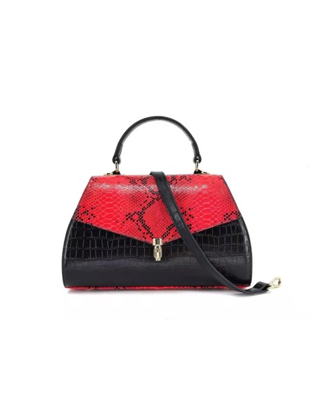 Fashion Cover Unique Clutch Shoulder Bag Snake Pattern Sling Bag Luxury Crocodile Pattern Crossbody Leather Handbag for Women