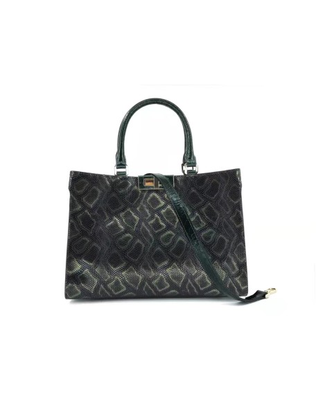 2022 designer trendy shoulder bag high quality wholesale tote bag snake pattern genuine leather handbag for women