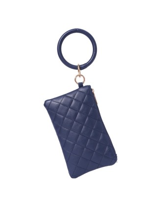 Cappuccino Factory Exclusive Original Check Brief DesignedQuilted Handcuff In stock Wristlet Clutch for Woman Faux leather