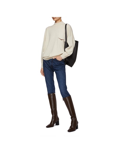 Knitwear manufacturers custom half turtleneck long sleeve elegant casual fashion pullover women knit top cashmere sweater women