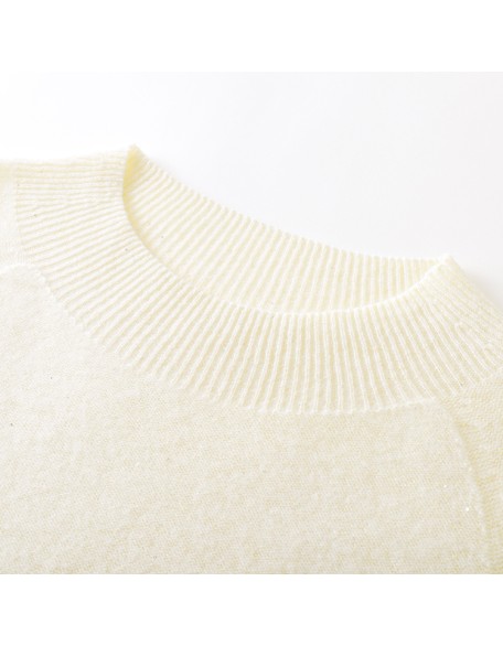 Knitwear manufacturers custom fall winter roundneck long sleeve cashmere blend 2022 fashion women sweaters knit sweater