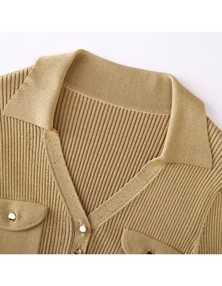 Knitwear manufacturers custom autumn v neck ribbed elegant casual women's dresses vestido longo sweater knit women's dresses