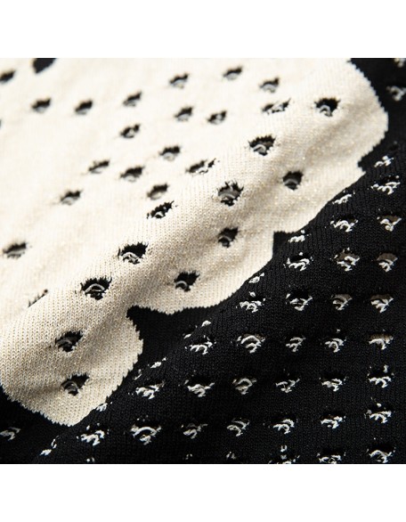 2021 winter new black classic lapel mid length slim lady knitted sweater coat