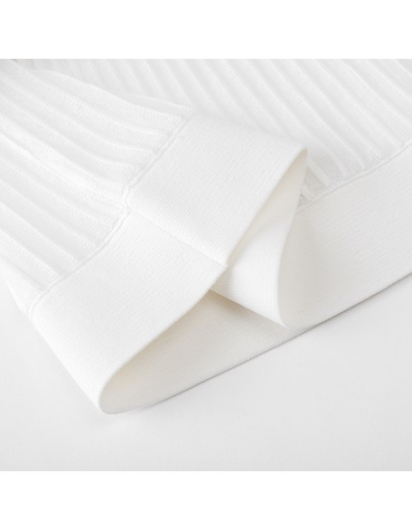 Knitwear manufacturers custom summer white strapless rib sexy elegant casual a line dresses for women sweater knit women's dress