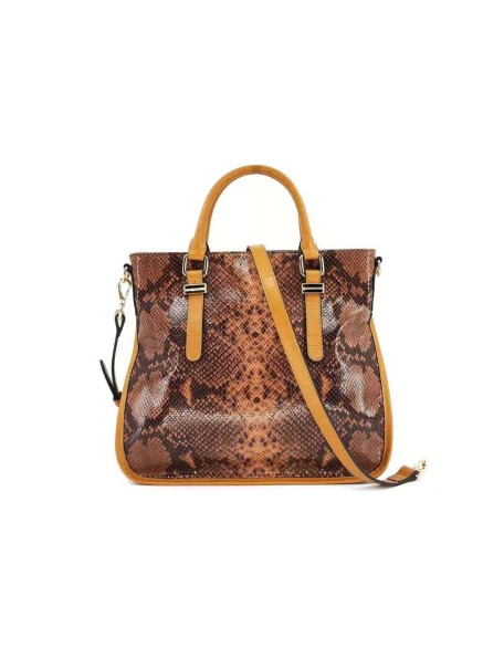 New Style Trendy Snake Skin Pattern Cross Body Bag Genuine Leather Handbag Women Shoulder Bag with Strap