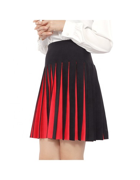 Knitwear manufacturers custom Summer  fashion knit pleated skirt high waist Elastic sexy women's skirts