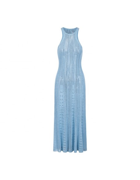 Knitwear manufacturers custom sleeveless elegant casual ladies summer dresses fashion clothing for women sweater knit dresses