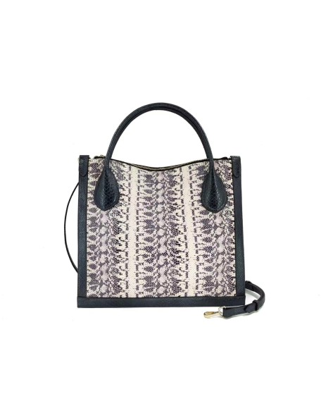 Elegant 2022ss Snake Print Bags Designer Vintage Genuine Leather Big Tote Shoulder Bags for Women