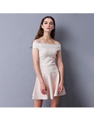 Knitwear manufacturers custom summer off shoulder sleeveless casual crop sweaters for women knit sweater