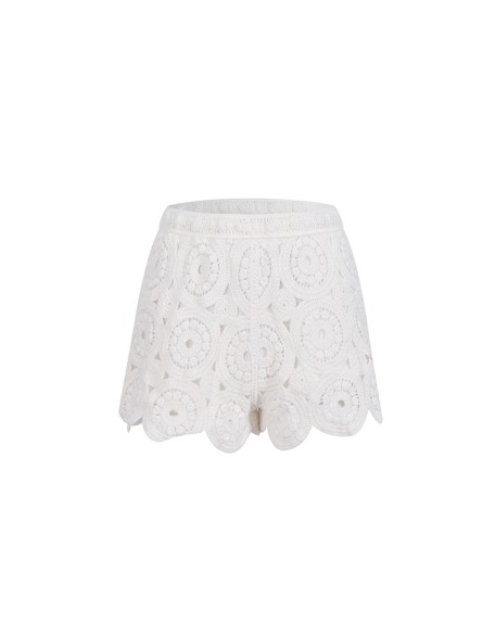 Knitwear manufacturers custom summer white fashion elegant mini women crochet skirt