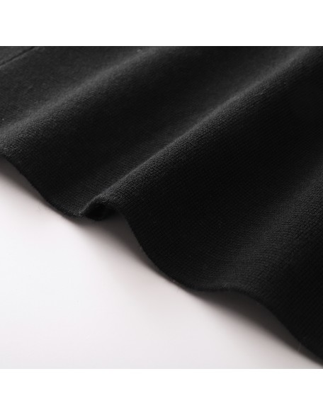Knitwear manufacturers custom autumn black high waist slim korean fashion elegant casual package hip skirt women trendy skirts