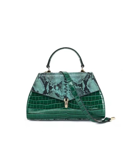 Fashion Cover Unique Clutch Shoulder Bag Snake Pattern Sling Bag Luxury Crocodile Pattern Crossbody Leather Handbag for Women