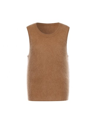 Knitwear manufacturers custom spring 2023 crew neck cashmere pullover sweaters woman vest pullover knitwear sweater vest women