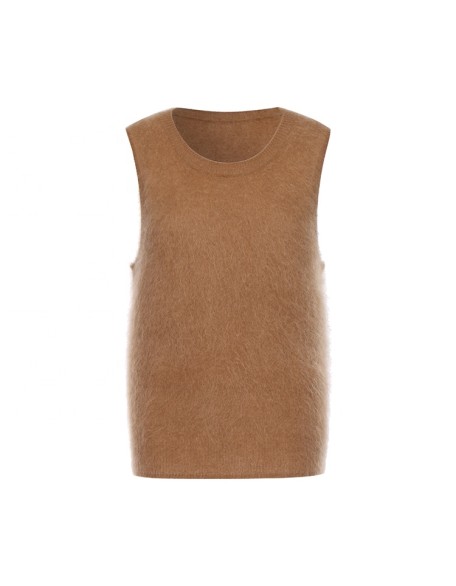 Knitwear manufacturers custom spring 2023 crew neck cashmere pullover sweaters woman vest pullover knitwear sweater vest women