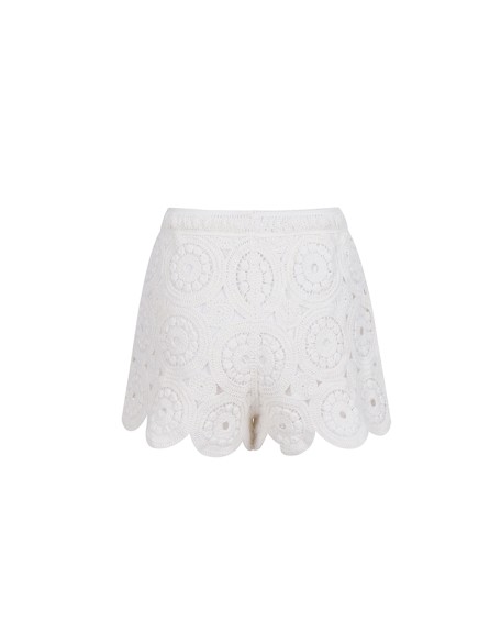 Knitwear manufacturers custom summer white fashion elegant mini women crochet skirt