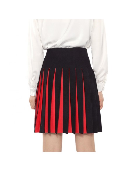 Knitwear manufacturers custom Summer  fashion knit pleated skirt high waist Elastic sexy women's skirts
