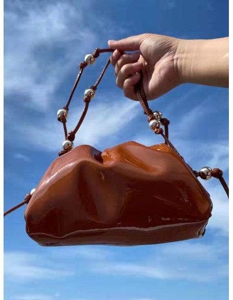Black Friday New Designer Dumpling Shoulder Bag Bright Light Cross Body Bag Genuine Leather Cloud Handbag For Women