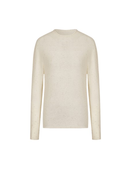 Knitwear manufacturers custom round neck elegant casual wool long-sleeved knit sweater solid color women's tops knit sweaters