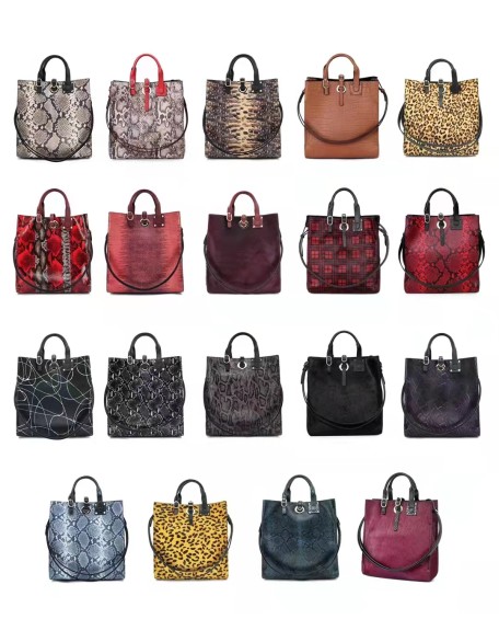 Wholesale Price Snake Pattern Tote Bag Luxury Genuine Leather Cross Body Bag Top Quality Handbags for Women